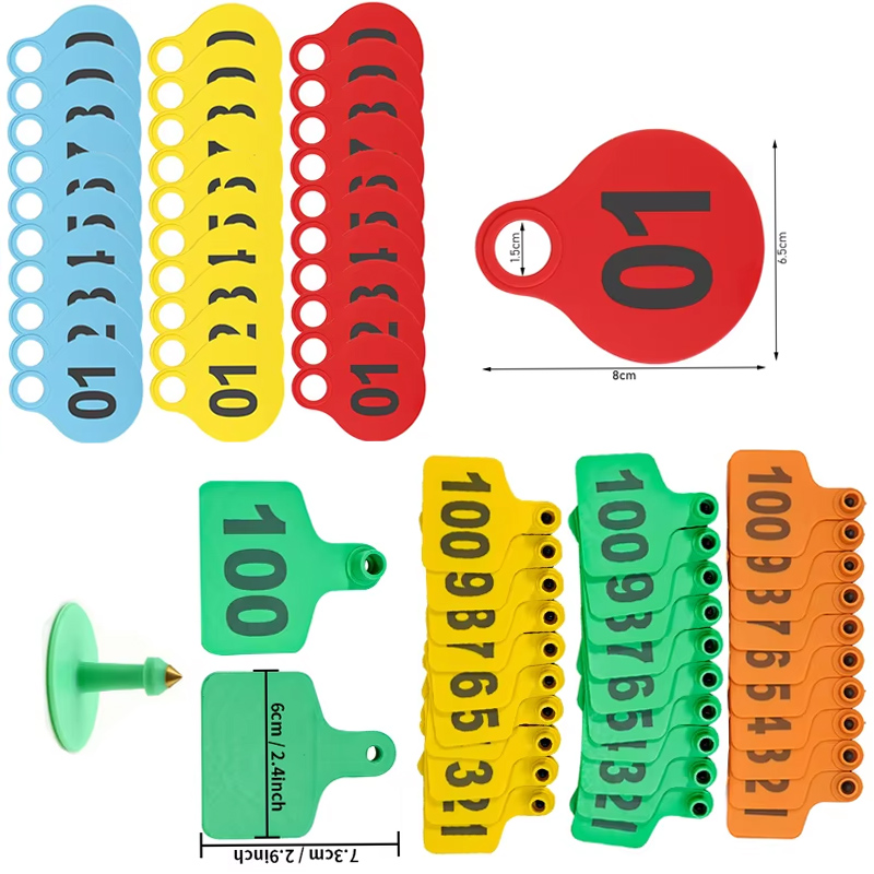 Livestock Ear Tag - 001-100 Cattle TPU Hanging Tags /