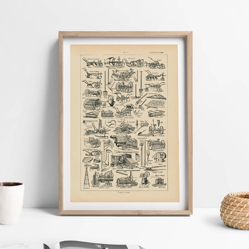 Farming Equipment Agricultural - Agriculture Farming Poster 评论和价格