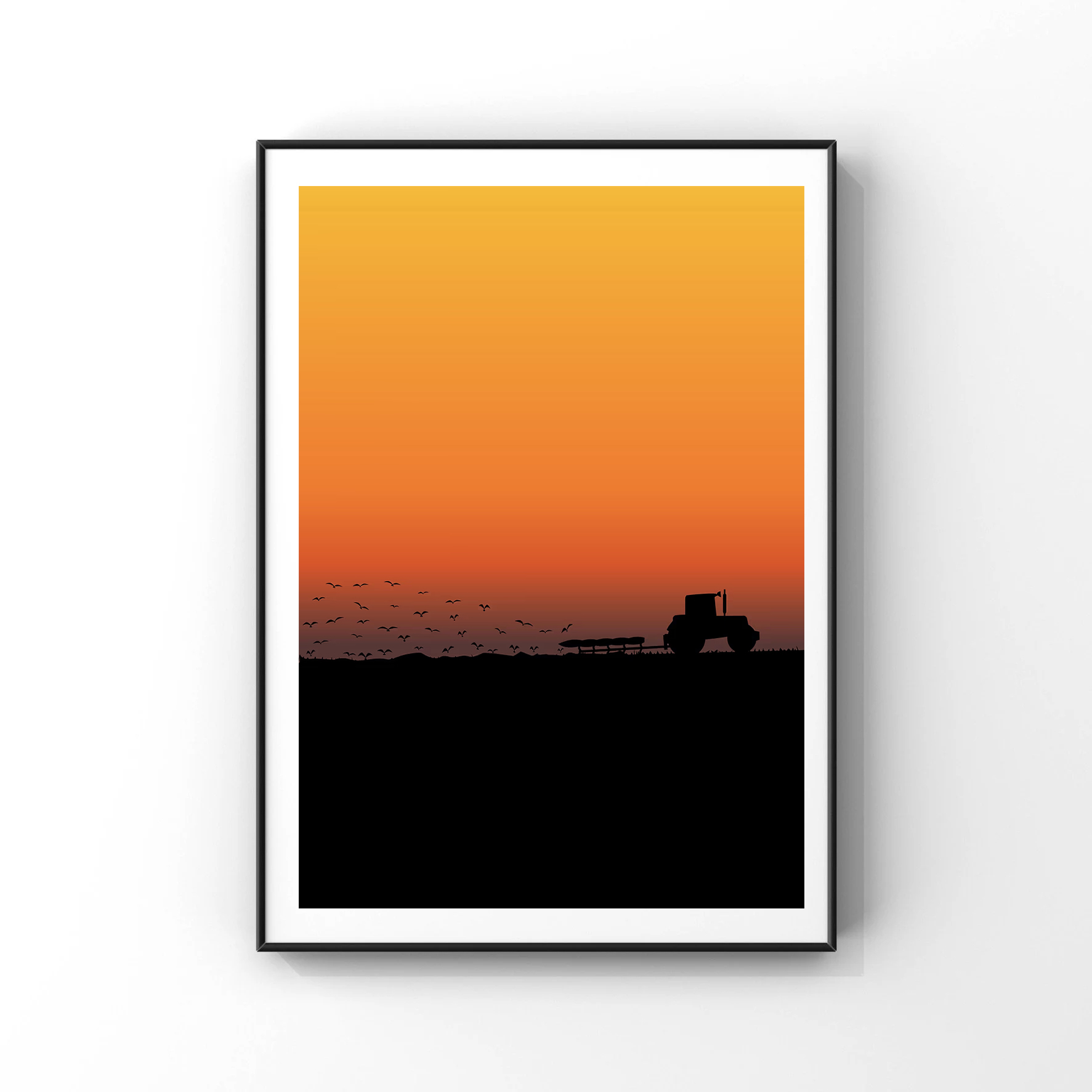 Abstract Art Tractor Working i - Agriculture Farming Poster 评论和价格